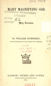 Cover of: Mary magnifying God by William Humphrey