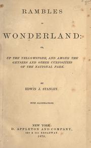 Cover of: Rambles in wonderland by Edwin J. Stanley