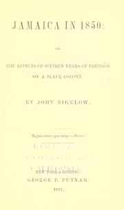 Cover of: Jamaica in 1850: or, The effects of sixteen years of freedom on a slave colony
