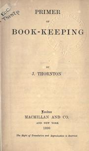 Cover of: Primer of book-keeping.