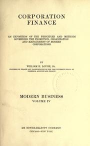 Corporation finance by William H. Lough