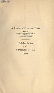 Cover of: A discourse of trade, 1690.
