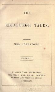 Cover of: The Edinburgh tales. by C. I. Johnstone