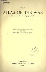 Cover of: Chronology of the war