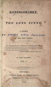 Koningsmarke, the long Finne by Paulding, James Kirke
