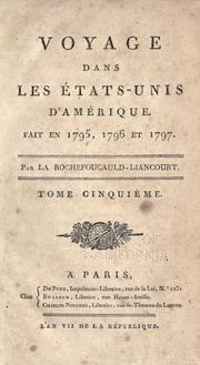Cover of: Voyage dans les ©ØEtats-Unis d'Am©Øerique: fait en 1795, 1796 et 1797.