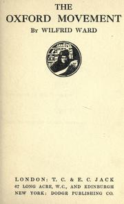 Cover of: Oxford movement