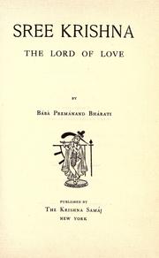 Cover of: Sree Krishna by Baba Premanand Bharati