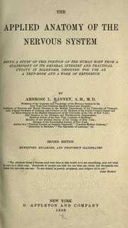 Cover of: The applied anatomy of the nervous system by Ambrose L. Ranney, Ambrose L. Ranney