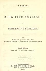 A manual of blow-pipe analysis by William Elderhorst