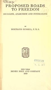 Cover of: Proposed roads to freedom by Bertrand Russell