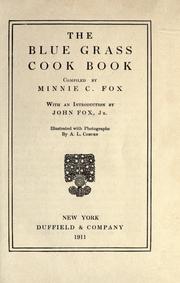 Cover of: The Blue grass cook book by Minnie C. Fox