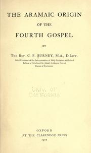 The Aramaic Origin of the Fourth Gospel