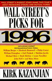 Wall Street's Picks for 1996 (Serial) by Kirk Kazanjian