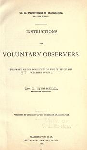 Cover of: Instructions for voluntary observers.
