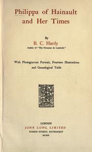 Cover of: Philippa of Hainault and her times by B. C. Hardy