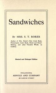 Cover of: Sandwiches by Sarah Tyson Heston Rorer