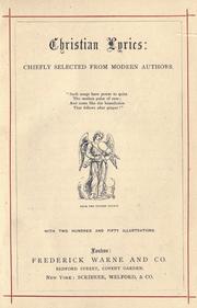 Cover of: Christian lyrics by Massey Mrs., Massey Mrs.