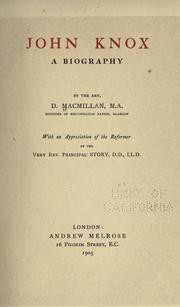 Cover of: John Knox by D. Macmillan