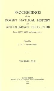 Cover of: Proceedings. by Dorset Natural History and Archaeological Society