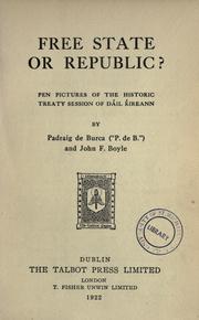 Cover of: Free state of republic?