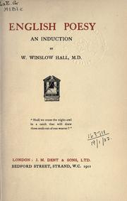 Cover of: English poesy by W. Winslow Hall