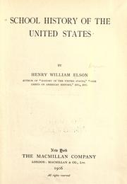 Cover of: School history of the United States by Elson, Henry William