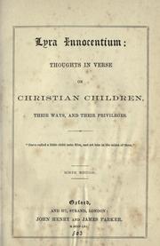 Cover of: Lyra innocentium by John Keble