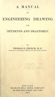 Cover of: A manual of engineering drawing by Thomas Ewing French