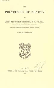 Cover of: The principles of beauty by John Addington Symonds
