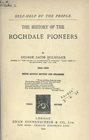 Cover of: The history of the Rochdale Pioneers, 1844-1892.