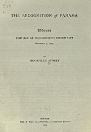 Cover of: The recognition of Panama by Storey, Moorfield
