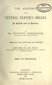 Cover of: The anatomy of the central nervous system in health and disease by Heinrich Obersteiner