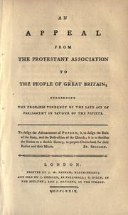 Cover of: An appeal from the Protestant Association to the people of Great Britain by 