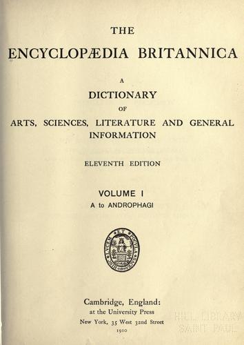The Encyclopaedia Britannica by 