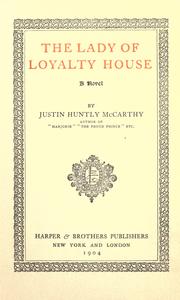 Cover of: The lady of Loyalty house