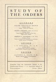 Cover of: Study of the orders.
