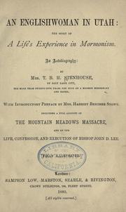 Cover of: Englishwoman in Utah: the story of a life's experience in Mormonism, an autobiography