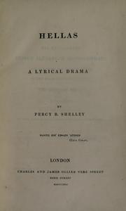 Cover of: Hellas by Percy Bysshe Shelley