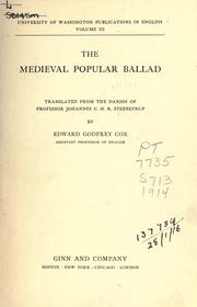 Cover of: The medieval popular ballad by Johannes C. H. R. Steenstrup