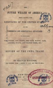 Cover of The future wealth of America