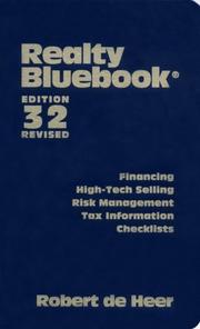 Cover of: Realty Bluebook by Robert De Heer, Robert De Heer