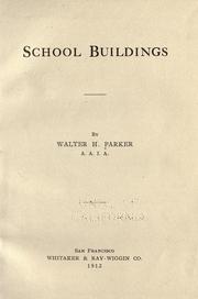 Cover of: School buildings by Walter H. Parker