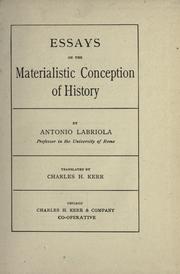 Saggi intorno alla concezione materialistica della storia by Antonio Labriola