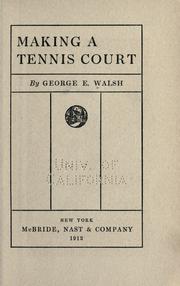 Cover of: Making a tennis court