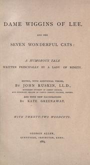 Cover of: Dame Wiggins of Lee, and her seven wonderful cats: a humorous tale