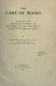 Cover of: The care of books