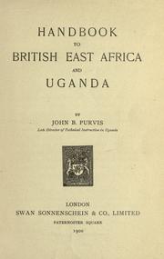 Cover of: Handbook to British East Africa and Uganda