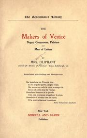 Cover of: The makers of Venice by Margaret Oliphant