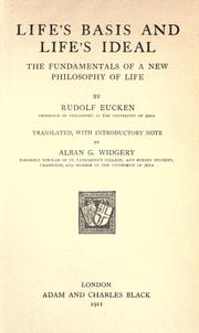 Cover of: Life's basis and life's ideal by Rudolf Eucken, Rudolf Eucken